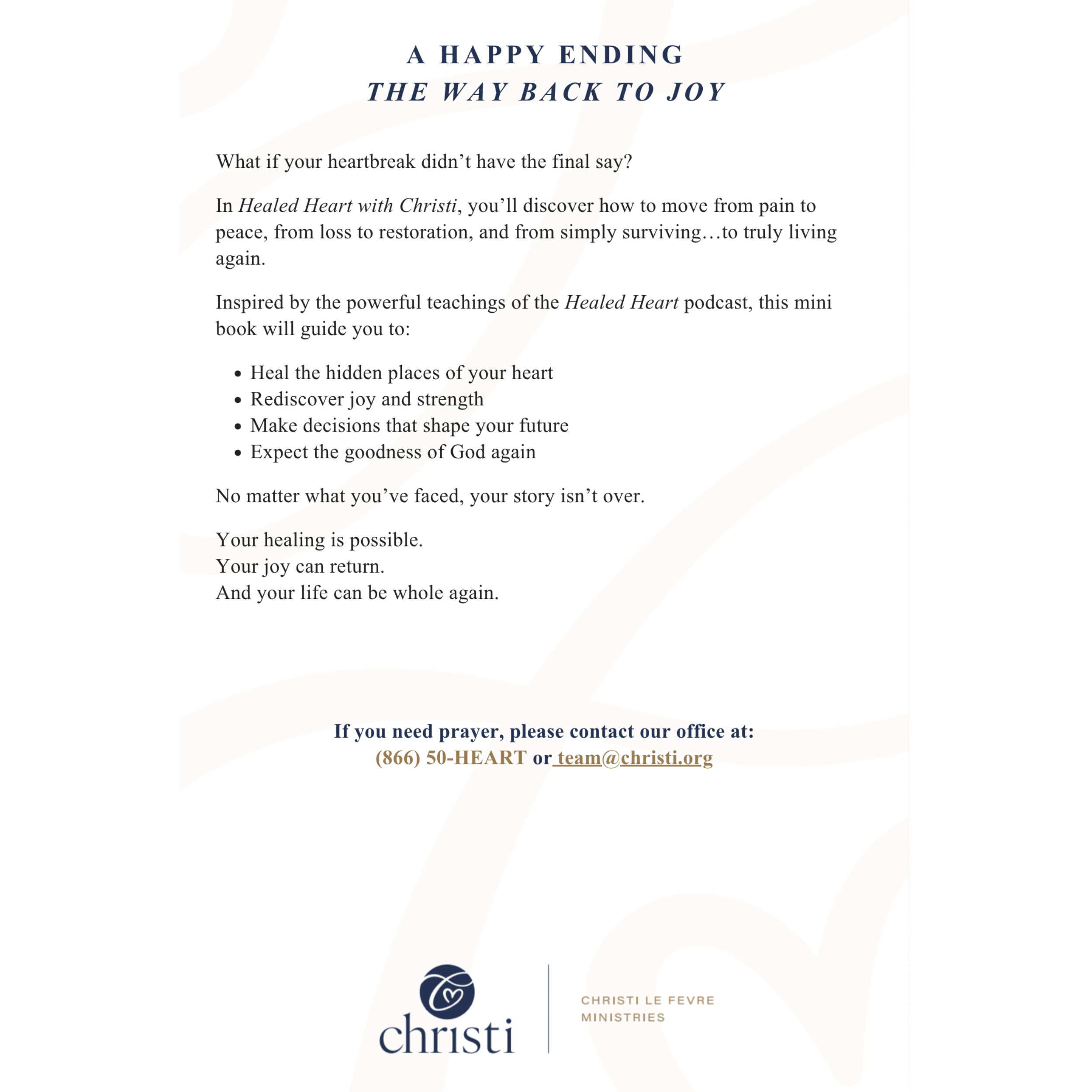 A Happy Ending | The Way Back to Joy Mini-Book 1